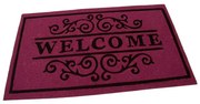 Textil tisztítószőnyeg Welcome Deco 45 x 75 x 0,3 cm, lila