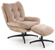 Belmar fotel lábtartóval, bézs