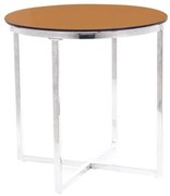 Crystal II dohányzóasztal, barna / ezüst