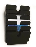Prospektustartó, fali, fekvő, A4, DURABLE FLEXIPLUS 6, fekete (DB1700014061)