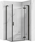 Zuhanykabin Fekete 100x80 Sarok Billenőajtó Rea Hugo Black