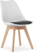 AKCIÓ Fehér-fekete BALI MARK szék bükkfa lábakkal II. osztály