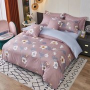 3 részes ágyneműhuzat Krepp polycotton Nela régi rózsaszín 200x140cm+90x70cm TiaHome