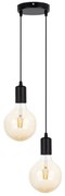 Belis Csillár zsinóron MIROS 2xE27/60W/230V kerek fekete 0057