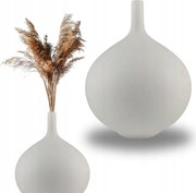 Fehér Kerámia Dekorációs Váza Sevilla 24cm Pampas Fű Ágakhoz