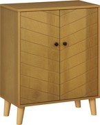 HOMCOM Vintage Stílusú Tálaló szekrény 60x30x76cm, 2 Belső Polccal, Fa szín | Aosom