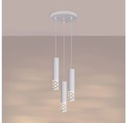 Sollux SL.1694 - Csillár zsinóron LIRO 3xGU10/10W/230V fehér