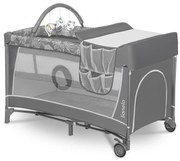 Lionelo - Utazóágy FLOWER Grey Stone