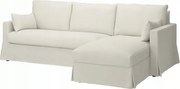 Ikea Hyltarp 3 személyes kanapé huzat sezlonnal, jobbos, Gransel natúr