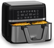 Klarstein VitaFry Duo Elegance, forrólevegős fritőz, 2850 W, 9 l, 2 főzőzóna, 6 program