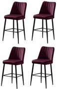 Vento Claret Red bárszék szett, 4 db, 4 db