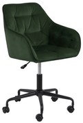 Brooke zöld bársony irodai szék - Actona