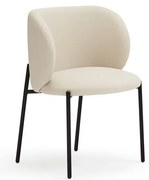 Fehér kárpitozott étkezőfotel szett 2 db-os Mogi – Teulat