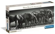 Elefánt Herd of Giants 1000 db-os panorama Compact puzzle Clementoni