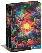Színes dzsungel Psychedelic 500 db-os Compact puzzle Clementoni