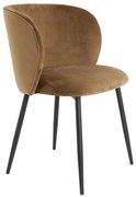 Barna bársony étkezőszék Elyna – Light & Living