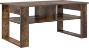vidaXL Dohányzóasztal tárolóval Füstölt tölgy 96 x 54 x 44 cm Faanyag