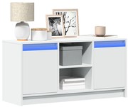 fehér szerelt fa TV-szekrény LED-ekkel 100 x 34 x 50 cm