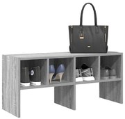 cipőtartó állvány halmozható szürke Sonoma 89,5x30x40 cm