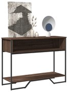 barna tölgyszínű szerelt fa dohányzóasztal 100x35x74,5 cm