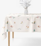 Goldea karácsonyi szögletes terítő 100% pamutvászon - téli örömök 80 x 80 cm