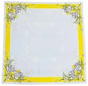 Húsvéti terítő Nyuszik sárga 90x90cm TiaHome