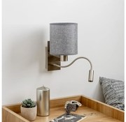 Brilagi - LED Rugalmas fali lámpa NUBILA 1xE27/25W/230V + LED/3W matt króm/szürke