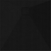 Zuhanytálca Szögletes 90x90 Kő Mintás 2,6 CM Fekete Szifon