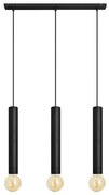 Csillár zsinóron TUBA 3xE27/15W/230V fekete