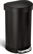 Simplehuman Pedálos szemeteskosár 45 l Félkör alakú Fekete matt