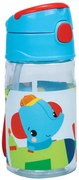 Fisher-Price Animals Fly műanyag szívószálas kulacs akasztóval 350 ml