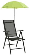 2 db zöld napernyő kempingszékhez 105 cm