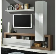 LENOR nappali szekrénysor fehér/tölgy