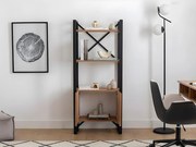Regál Mupeli 1 (atlanti fenyő + fekete) . Akció -20%. 1092846