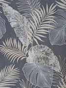 Drapp nagy levél mintás tapéta (5230407-23)