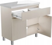 Mosdó alatti szekrény Komód 80 Fürdőszoba Álló Függő Könyvespolc Kasmír Mat