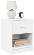 2 db fehér éjjeliszekrény fiókkal 40x34x50 cm