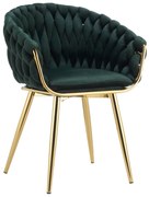 Zöld bársonyszék LUX 84cm