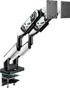 Dupla monitortartó 35" RGB fehér-fekete: Diablo X-Arm Dual