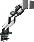 Képernyőállvány két 35 hüvelykes monitorhoz, fehér-fekete X-Arm Dual RGB