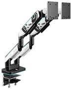 Képernyőállvány két 49 hüvelykes monitorhoz, fehér-fekete X-Arm Dual RGB