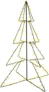 vidaXL 240 LED-es beltéri/kültéri kúp alakú karácsonyfa 115 x 150 cm