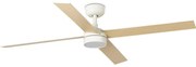 FARO 34355WT-1TW-LED Dimmelhető ventilátor RUDDER L 18W/230V fehér/bézs átm. 132 cm WT + távirányító