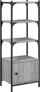 vidaXL 3 szintes szürke sonoma szerelt fa könyvespolc 41x30x109,5 cm
