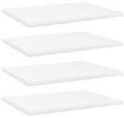 4 db fehér szerelt fa könyvespolc 40 x 30 x 1,5 cm