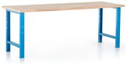 Műhelyasztal Basic, 220 x 80 cm, kék - ral 5012