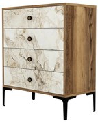 Lizbon White and Walnut komód