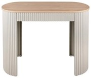 Bézs fém konzolasztal 40x100 cm Estriado – Leitmotiv