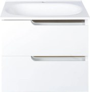 Piramida EURIDIKA fali fürdőszobabútor - műmárvány mosdóval -2 fiókos - 65 x 53 x 48 cm