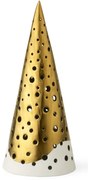 Nobili aranyszínű porcelán gyertyatartó, magasság 19 cm - Kähler Design